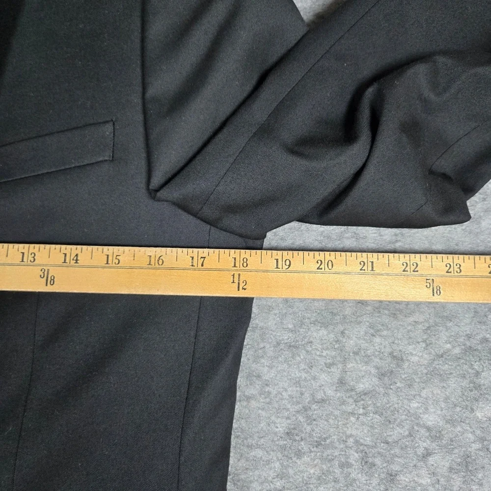 Lauren Ralph Lauren Boys Black Solid Two Button Classic Fit Blazer 16H